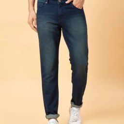 Globus Tint Blue Slim Fit Lightly Washed Jeans-picture-3