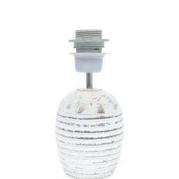 Homesake Cone Red Dot Red Wood Ribbed Basket Table Lamp with Fabric Lampshade image 5