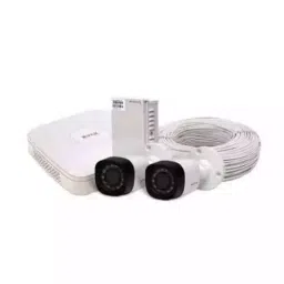 CP Plus 2MP 2 Bullet White & Black HD Camera with 4 Channel HD Digital Video Recorder Kit-45