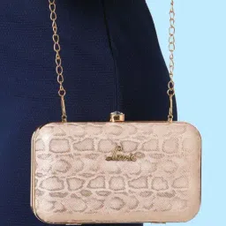Lavie Pink Synthetic Minaudiere Clutch-image-52