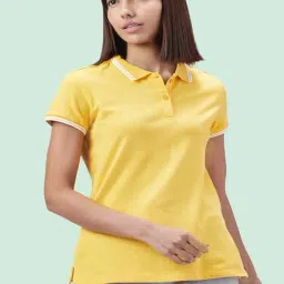 Ajile by Pantaloons Yellow Cotton Sport T-Shirt-image-89