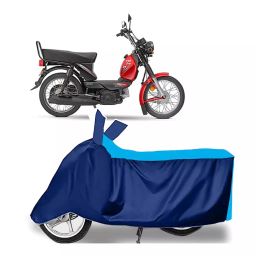 Auto Pearl Two Wheeler Cover for TVS XL 100 Comfort - Cyan, Blue-image-74