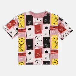 MINI KLUB Boys Printed Pure Cotton Applique T-shirt-11