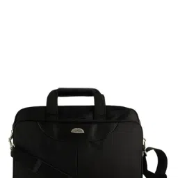 Kara Black Solid Nylon Laptop Messenger Bag-image-67