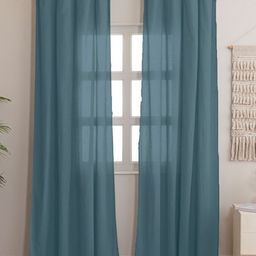 HOMEMONDE Blue Set of 2 Sheer Window Curtain-image-67
