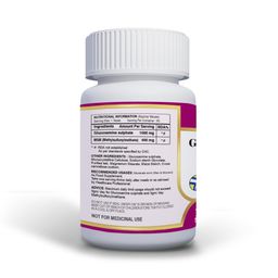 ANJIX Glucosamine Sulphate Potassium Chloride 1000mg with MSM 400mg, Glucosamine Tablets for Joint Health Supplement for Cartilage Support, Non- Veg, Pack of 60 Tablets image 2