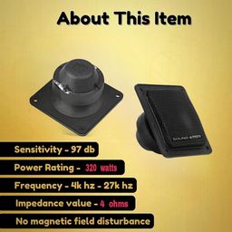 sound tecno ST-055-TW 320W MAX DomeTweeter Speaker Tweeter Tweete (320 W) image 3