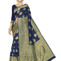 Maroosh Ethnic Motifs Zari Banarasi Saree-image-23