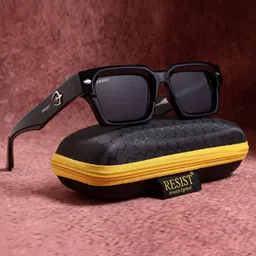 RESIST EYEWEAR Unisex Square UV Protected Lens Sunglasses DEFENDER BLACK BLACK 2-picture-28
