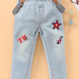 ToffyHouse Ankle Length Denim Jeans With Embroidery Design - Blue-picture-10