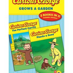 Harper Collins Curious George Grows a Garden (Cgtv Double Reader) 2 Books in 1 by H a Rey - English-image-2