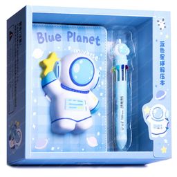 FunBlast 3D Planet Squishy Destress Diary with 10 In 1 Multicolor Pen  Blue-27