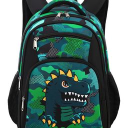 Frantic Premium School Bag Black Dianasour for Kids - height 16 inches-image-92