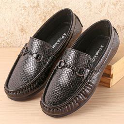 Pine Kids Slip OnLoafer Shoes -Black-image-40