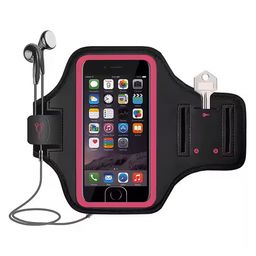 MOMISY ArmBand Arm band bag for Mobile for Cycling, Running, Jogging, Gym Exercise, Outdoor Sports Waterproof Compatible with iPhone & Other Phones, Size up to 7.0 inch (Pink)-18