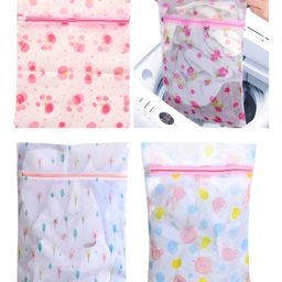 COZY VIBES Microfiber Mesh Laundry Bag for Clothes Washing Bag - Basket Laundry/Washing Mesh Net Zipped - PACK OF 1 - COLOR MAY VARY-picture-3