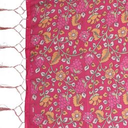 Shriyangan Leheriya Print Zari Pure Linen Block Print Saree image 3