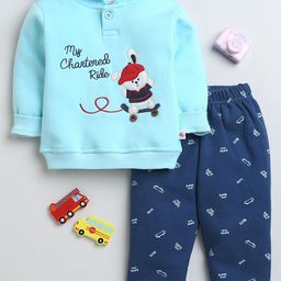 BUMZEE Boys Embroidered Fleece Clothing Set-image-58