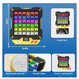 Happy Hues Portable Electronic Sudoku Puzzle Game Console- 4-in-1- 6x6 and 4x4 Grids- 14 Levels-3500+Challenges-Brain Teaser for Kids and Adults image 3