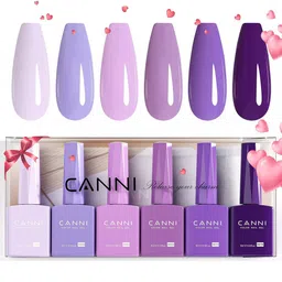 CANNI Hema Free Set Of 6 UV Soak Off Gel Nail Polish - 9ml Each - 2308-33