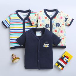 BUMZEE Infant Girls Pack Of 3 Printed Pure Cotton Jablas Peb9008-image-29