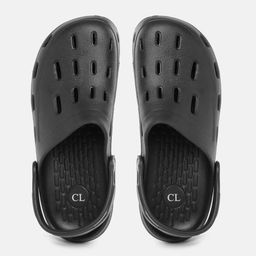 Carlton London Men Black Solid Clogs with Cut-Outs-picture-46