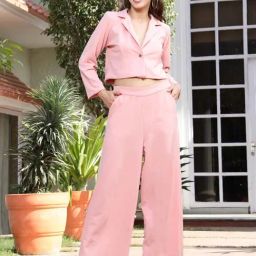 Sera Pink V Neck Co-Ord Set-picture-38