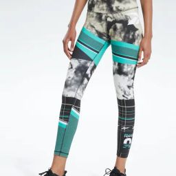 Reebok Green Printed Sports Tights-image-94