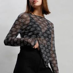 Vero Moda Black & White Printed Top-image-16