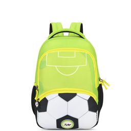 Skybags Buddy Plus 02 Black & Green Football School Backpack-51