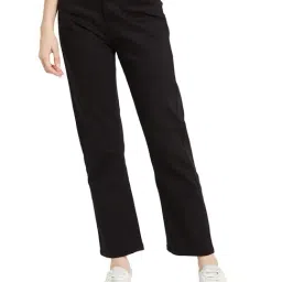 METTLE Black Cotton Regular Fit Mid rise Jeans-image-87