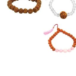 Divine souvenirs Set Of 3 Unisex Artificial Beaded Wraparound Bracelets-36