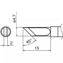 Hakko Soldering Iron Tip K Type Suitable For FN-1010, T36-K-42
