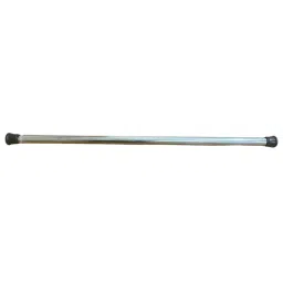 GENERIC Adjustable Tension Shower Curtain Rod Design-3 125 to 230 cm Size with Black Finials-image-48