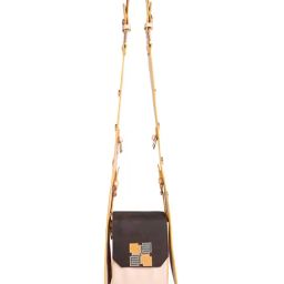 Eume Mocha Blush Pink Camo Vegan Leather Satchel Handbag-26