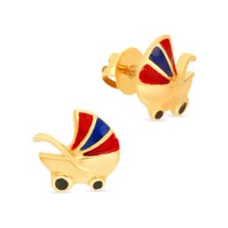 Malabar Gold and Diamonds 18k Gold Stud Earrings-image-81