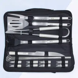 iLife Stainless Steel BBQ Tools Set, Barbecue Accessories with Storage Bags Utensils Set 18 pcs-image-23