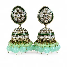 ANTIQUE JEWELLERY Women Copper-Plated Alloy Jhumkas Earrings-picture-41
