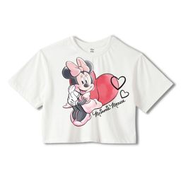 Wear Your Mind Girls Minnie Mouse Printed Pure Cotton Applique Boxy T-shirt-image-58