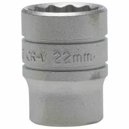 Teng Tools 1/2 inch Drive 22 mm Standard Socket, 12 Point, 38 mm Overall Length, M120522-C-picture-37