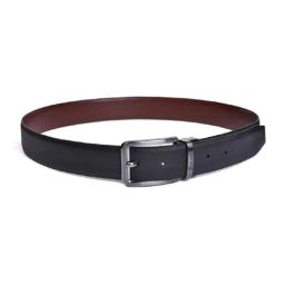 BELWABA Black & Brown Formal Reversible Leather Belt for Men-picture-17
