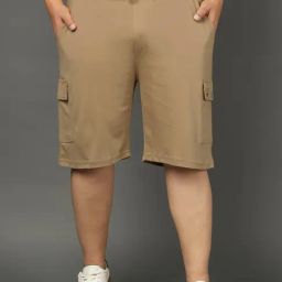 Club York Brown Blended Solid Mid Rise Shorts-image-14