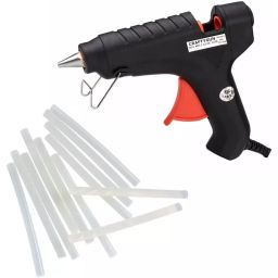 CRAFTYGUN 40 W Trigger Feed Hot Glue Gun Red with 12 Stick, FD-40 W-2