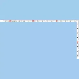 Shinwa Rules Curved Scale Flat White for Measurement 520(260)x15x1 mm, 62070155-30