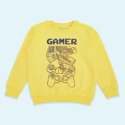 Pantaloons Baby Kids Yellow Printed Full Sleeves Sweatshirt-picture-40