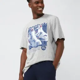 Reebok Grey Cotton Regular Fit Printed T-Shirt-picture-43
