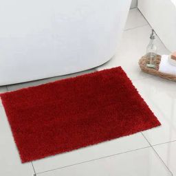 SPACES Red Acrylic Luxury Cushlon Drylon Small Foot Mat-31