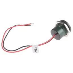 RS PRO Green Panel Mount Indicator, Mounting Hole Size 22 mm, Termination Type Lead Wires, IP Rating IP67, Model No 8987734 image 2