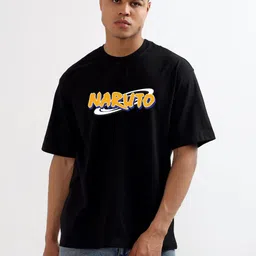 CODE OF HONOUR Men Naruto Typography Printed Round Neck Cotton T-shirt-image-58