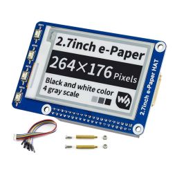 Waveshare 2.7inch E-Paper HAT Compatible with Raspberry Pi 4B/3B+/3B/2B/B+/A+/Zero/Zero W/WH/Zero 2W Series Boards 264x176 Resolution SPI Interface - RS2406Waveshare 2.7inch E-Paper HAT Compatible with Raspberry Pi 4B/3B+/3B/2B/B+/A+/Zero/Zero W/WH/Zero 2W Series Boards 264x176 Resolution SPI Interface - RS2406-12